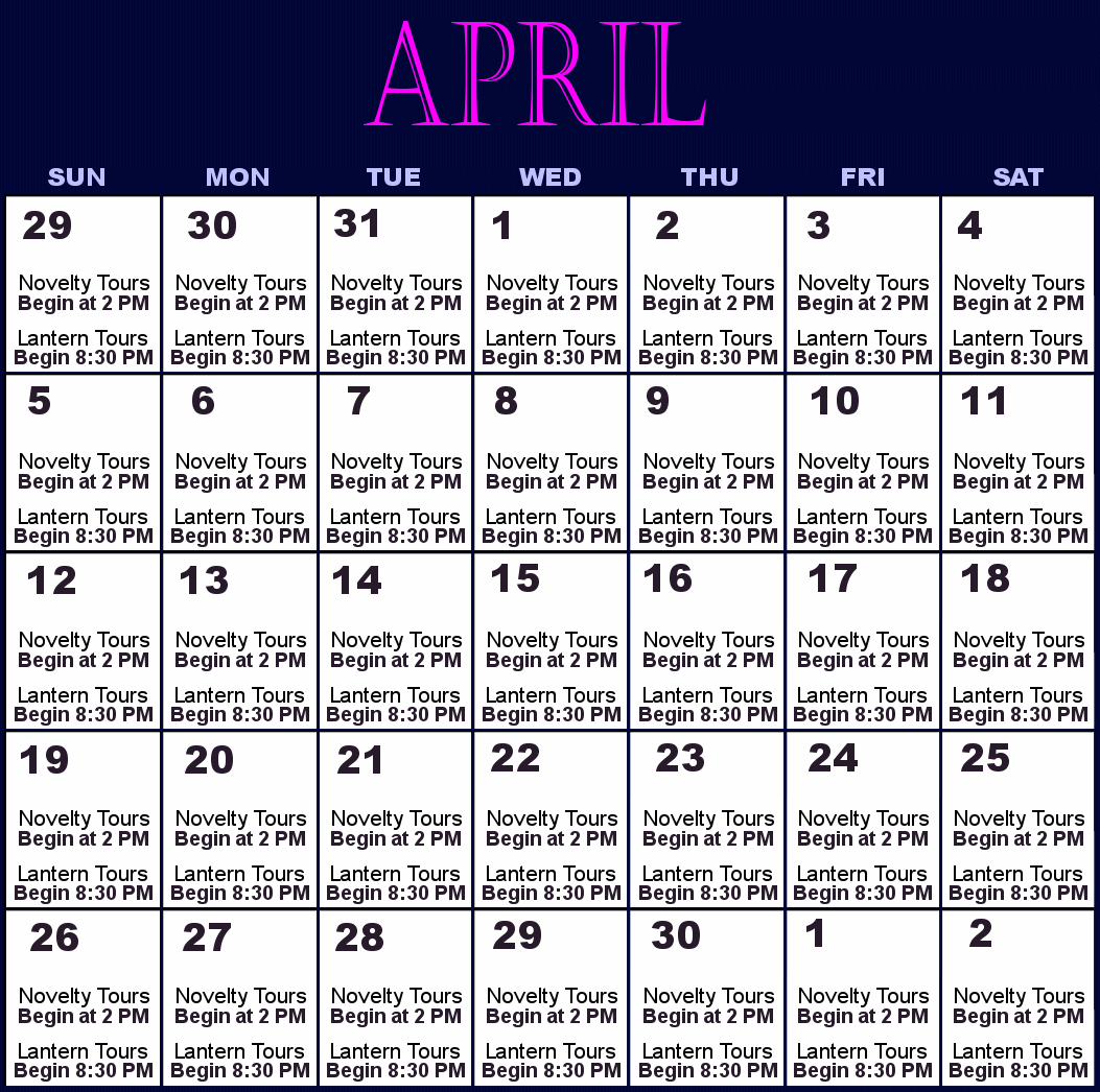April Ghost Tours