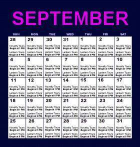 September Ghost Tours